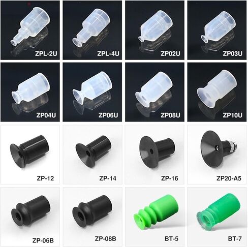 1Pcs mini nozzle vacuum suction cup manipulator accessories pneumatic film type ZP01U/02/03/04/06/08(ZP08U) in Saudi Arabia