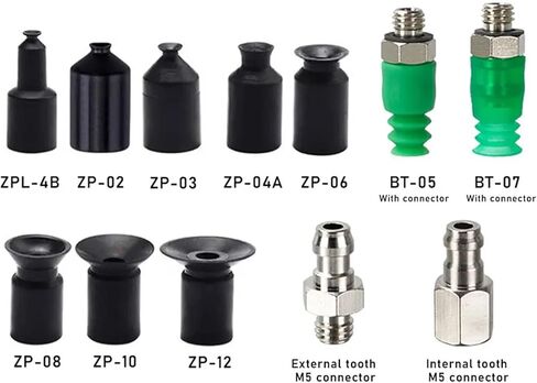 1Pcs mini nozzle vacuum suction cup manipulator accessories pneumatic film type ZP01U/02/03/04/06/08(ZP08U) in Saudi Arabia