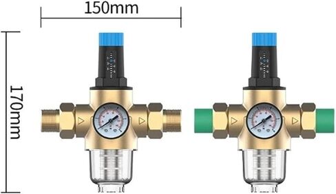 DN25 DN32 صمام تخفيض الضغط النحاسي مع مرشح التدفق العالي لخط الأنابيب المقياس ثابت ثنائي الاتجاه لمياه الصنبور (DN32 1.56MPa) in Kuwait