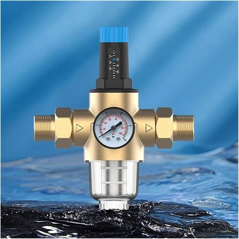 DN25 DN32 صمام تخفيض الضغط النحاسي مع مرشح التدفق العالي لخط الأنابيب المقياس ثابت ثنائي الاتجاه لمياه الصنبور (DN32 1.56MPa) in Kuwait