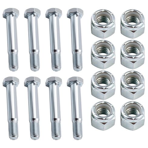 8-Set Caster Wheel Bolts and Nuts,5/16"-18x2.19 Long,Carbon Steel Galvanized, hex Head Screw with 1/2" Lock Keyway, Replacement Hardware for Handcarts, Dollies and Utility Carts. in Saudi Arabia
