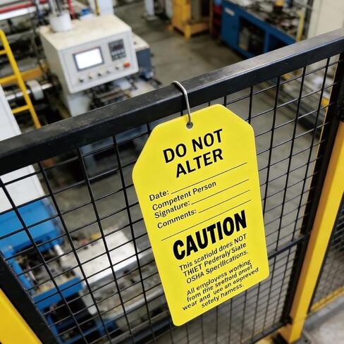 25 Set Danger Caution Attention Sign Scaffold Status Tag Do Not Alter OSHA Safety Inspection Warning Sign Tag Card for Out of Service, Equipment Repair in Saudi Arabia