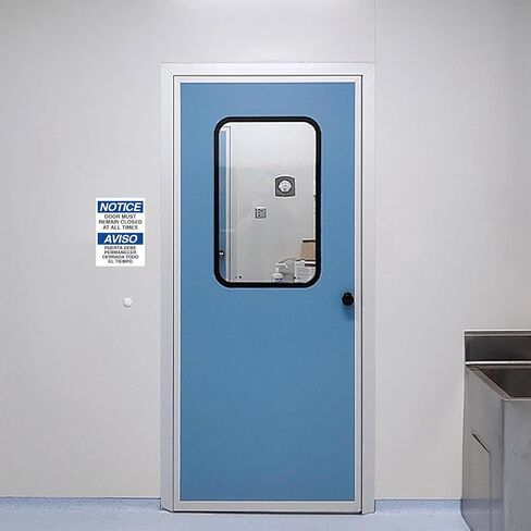 5 x Notice Door Must Remain Closed Stickers 7x5 Inches | Self-Adhesive, Waterproof, UV Laminated Vinyl Decals | NOTICE/AVISO – Door Must Remain Closed Sign | Indoor/Outdoor Use in Saudi Arabia
