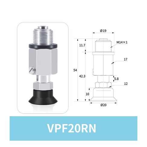 1Pcs Anti Static Vacuum Sucker Set VPF2/3/5/6/8/10/15/20/25/30/40/50RN Black Round Flat ESD Vacuum Suction Cup(VPF20RN ESD) in Saudi Arabia