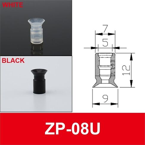 1PCS Mini Vacuum Suction Cup ZP Series ZP-02/04/6/08/10UN/US Dingle Layer Flat Soft Vacuum Sucker(ZP08U,QRB1) in Saudi Arabia