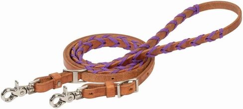 Weaver Leather Laced Barrel Rein with Polyester Shoe Lacing, 5/8" x 8' in Saudi Arabia
