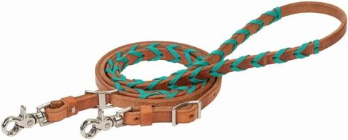 Weaver Leather Laced Barrel Rein with Polyester Shoe Lacing, 5/8" x 8' in Saudi Arabia