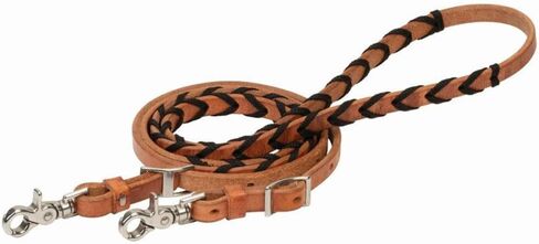 Weaver Leather Laced Barrel Rein with Polyester Shoe Lacing, 5/8" x 8' in Saudi Arabia