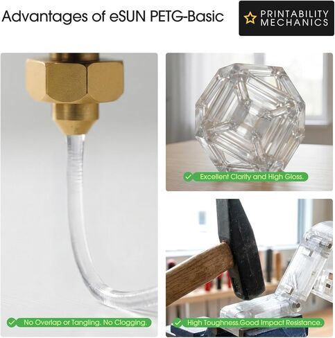 حزمة eSUN 6 كجم خيوط أساسية PETG 1.75 مم، خيوط طباعة ثلاثية الأبعاد لامعة عالية المتانة، 6 بكرات بوزن 1 كجم (2.2 رطل) خيوط طابعة ثلاثية الأبعاد PETG، حزمة ألوان عامة in Saudi Arabia