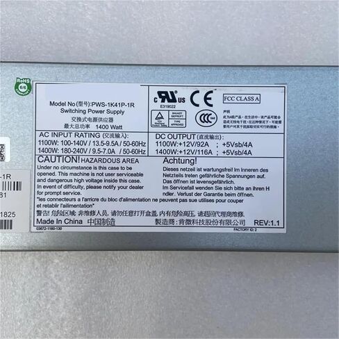 1 قطعة PWS-1K41P-1R 1400 واط 1U وحدة إمداد الطاقة الزائدة PSU in Kuwait