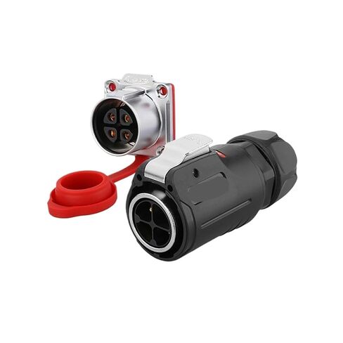 1 قطعة LP24 البلاستيك 4 دبوس IP67 25A DC500V كابلات الموصلات (LP-24 4pin التوصيل) in Kuwait