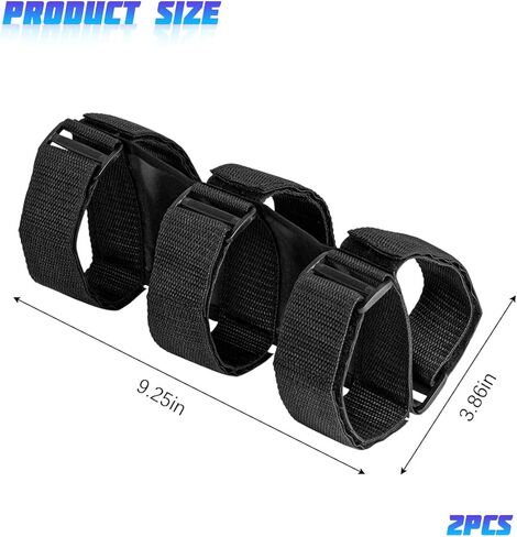 2PCS Car Roll Bar Fire Extinguisher Holder, Adjustable Vehicle Fire Extinguisher Mount Strap Brackets, Automotive Interior Safety Accessories, Universal for SUV Truck Off-Road (Black) in Saudi Arabia