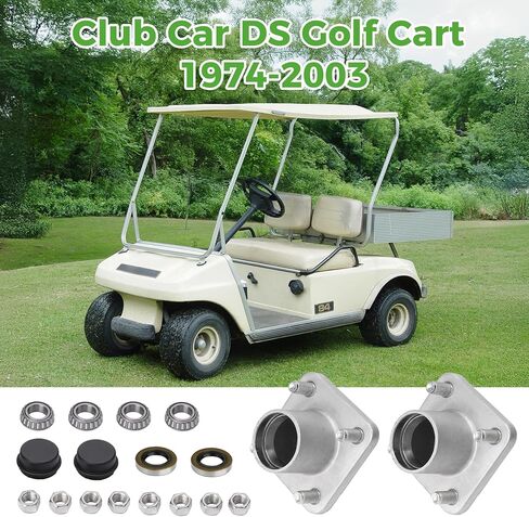 مجموعة محور العجلة الأمامية لسيارة Club Car DS G&E 1974-2003، عبوتان مع مجموعة أختام تحمل، استبدل OEM 1011892، 11011102، 1011153، 1011889، 1011894 in Kuwait