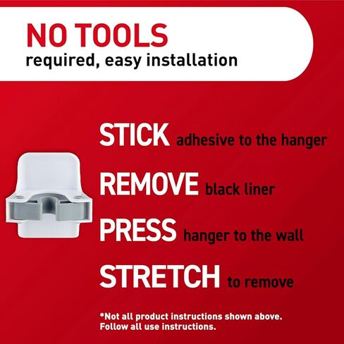 Command Broom and Mop Grippers Wall Hook, Damage Free Hanging Wall Mount Broom and Mop Holder, No Tools Household Cleaning Organizer for Living Spaces, 1 Hanger and 2 Command Strips in Saudi Arabia
