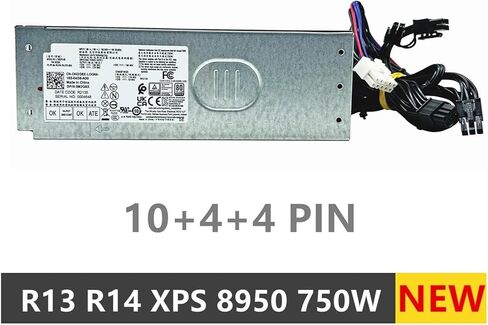 مصدر طاقة 750 واط لـ R13 R14 T3660 XPS 8950 0M92DC M92DC 0M2G8X M2G8X NW4C3 L750EPS-00 H750EPS-00 in Kuwait