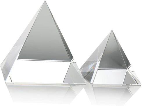 Alipis 1Pc Optical Glass Pyramid Prism Desk Ornament for Optical Experiments Creates Rainbows Sunlight for Meditation and in Saudi Arabia