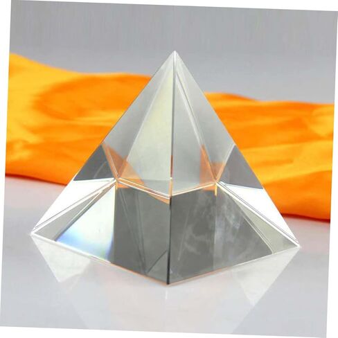 Alipis 1Pc Optical Glass Pyramid Prism Desk Ornament for Optical Experiments Creates Rainbows Sunlight for Meditation and in Saudi Arabia