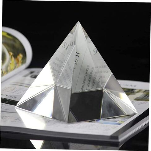 Alipis 1Pc Optical Glass Pyramid Prism Desk Ornament for Optical Experiments Creates Rainbows Sunlight for Meditation and in Saudi Arabia