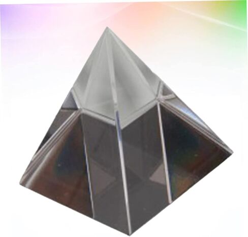Alipis 1Pc Optical Glass Pyramid Prism Desk Ornament for Optical Experiments Creates Rainbows Sunlight for Meditation and in Saudi Arabia