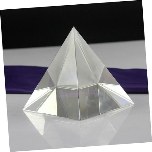 Alipis 1Pc Optical Glass Pyramid Prism Desk Ornament for Optical Experiments Creates Rainbows Sunlight for Meditation and in Saudi Arabia