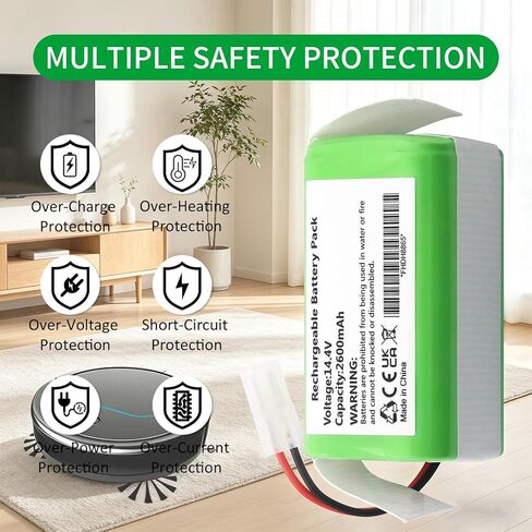 استبدال البطارية لـ Bobsweep Bob Sweep Pro SJP110020، Bob Standard، Bob Pethair Junior WJ540011 WP460011RO WPP56001 WPP56002 Bissell EV675 EV775 29339 28599 2859T 2859W 2933 3115، Kealive I6 Robot in Saudi Arabia