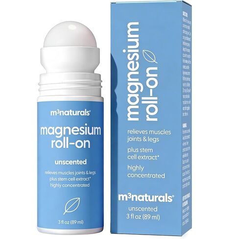 M3 Naturals Lavender & Chamomile Magnesium Lotion for Sleep, Relaxing Nightime Cream for Leg Cramps, Sore Feet and Joints | with Moisturizing Shea Butter, Coconut Oil, Collagen, Stem Cells, 8 fl oz in Saudi Arabia