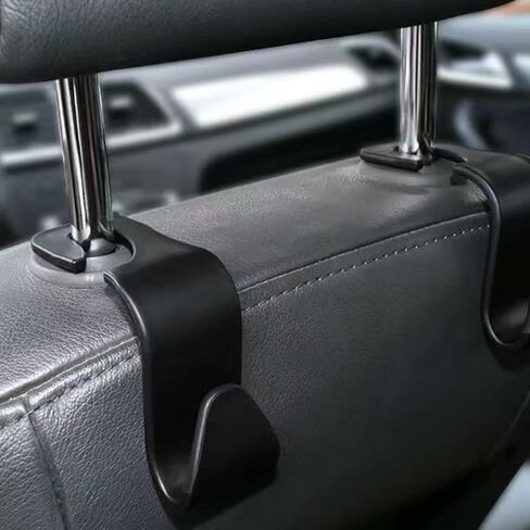 2pcs Car Seat Organizer Hooks Multi-Use Headrest Hanger - 3.9" L x 3.1" W in Saudi Arabia
