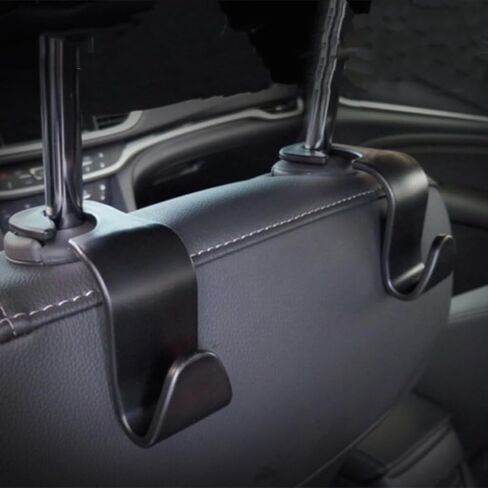 2pcs Car Seat Organizer Hooks Multi-Use Headrest Hanger - 3.9" L x 3.1" W in Saudi Arabia