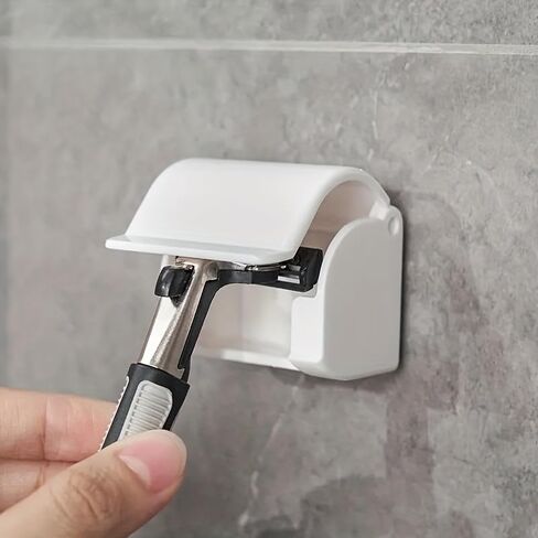 Shaving Razor Wall Mount Holder - Organizer for Razors Accessories (Transparent Color) in Saudi Arabia