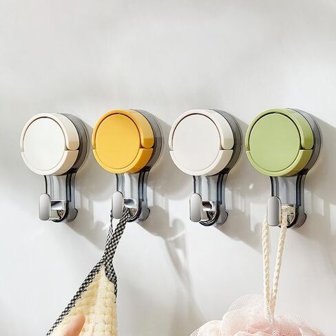 Wall Mount Suction Cup Hooks No Drill, Vacuum Sealed Bathroom Kitchen Hooks for Towels Storage in Saudi Arabia