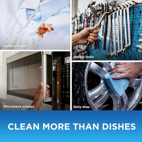 سائل غسيل الأطباق Dawn Dish Soap EZ-Squeeze + إسفنجة مضادة للخدش للأطباق، رائحة أصلية، تتضمن زجاجات 3 × 22 أونصة + إسفنجتين in Saudi Arabia