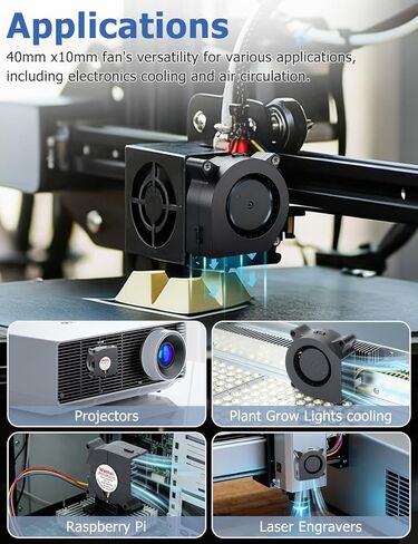 Wathai 4020 Fan 24V, 4 Pin PWM Small Blower Fans for Cooling, Upgrade 3D Printer 24 Volt Fans 40mm x 20mm Dual Ball Bearing, Hotend Part Centrifugal Fan in Saudi Arabia