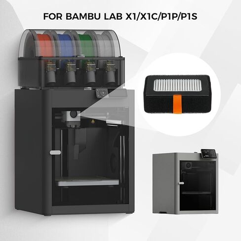 لاستبدال فلتر الهواء للطابعات ثلاثية الأبعاد من سلسلة Bambu Lab X1/X1C/P1P/P1S، الكربون المنشط عالي الكثافة لتقليل المركبات العضوية المتطايرة والرائحة in Kuwait