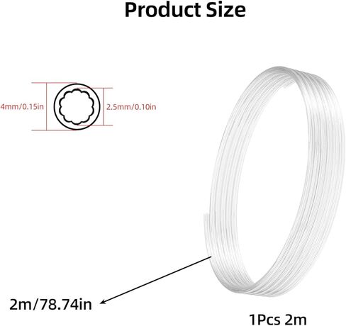 FYSETC Upgraded PTFE Tube for 1.75mm Filament: Fast Printing Temperature 500℉ 78.74in Flower-Shaped Cross-Section Design 2.5mm ID x 4mm OD for P2S P1S P1P X1 X1C X1E K2 Plus K1 Max K1C Printer Part in Saudi Arabia