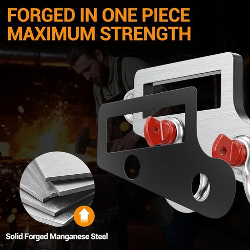Professional Forklift Lifting Attachment - 6600 lbs Capacity Heavy Duty Steel with Screw Lock Fastener & 360° Swivel Safety Hook, Dual Fork Mobile Crane Conversion Kit for Industrial Use in Saudi Arabia