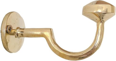 Handcrafted Unlacquered Brass Wall Hooks – Set of 2 - Solid Brass Coat & Towel Hooks - Vintage Wall Hangers for Bathroom, Kitchen, or Entryway in Saudi Arabia