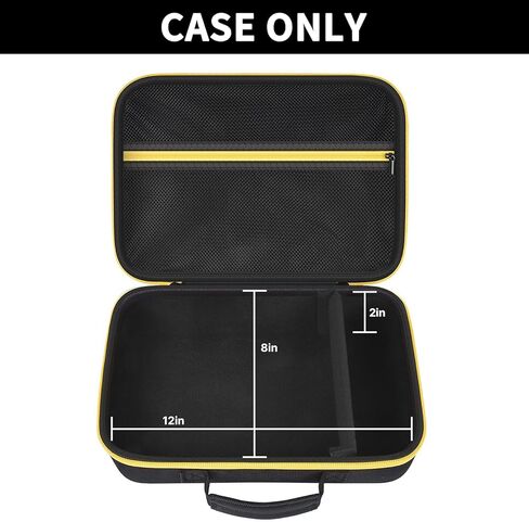 GWCASE Hard Storage Travel Case Compatible with Tire Inflator Portable Air Compressor 20V and 12V Car Power Adapter. Mesh Pocket for Accessories, Built-in Dividers, Black（Bag Only） in Saudi Arabia