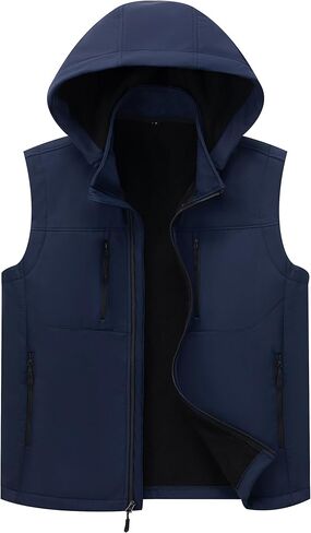 KVE Men's Softshell Vest Windproof Lightweight Golf Vest Outerwear with Pockets, Sleeveless Jacket for Sports in Saudi Arabia