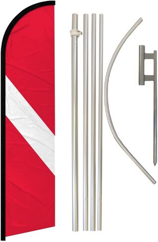 Diver Windless Banner Flag - متاجر القوارب، الرياضات المائية، تأجير معدات التزلج على الماء، الغوص in Kuwait