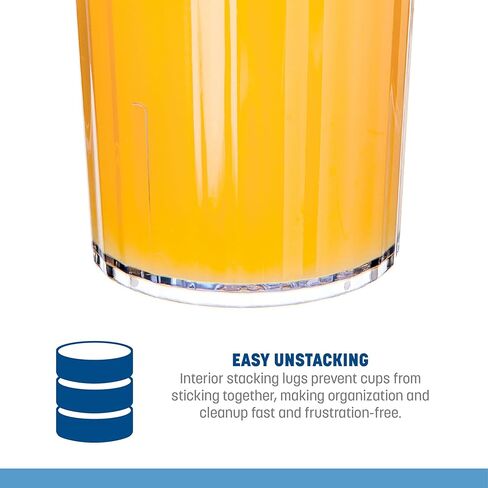 منتجات Carlisle FoodService Products Bistro Tumbler بهلوان بلاستيكي للمطاعم والمطاعم والمطابخ والبلاستيك، 10.2 أونصة، شفاف in Saudi Arabia