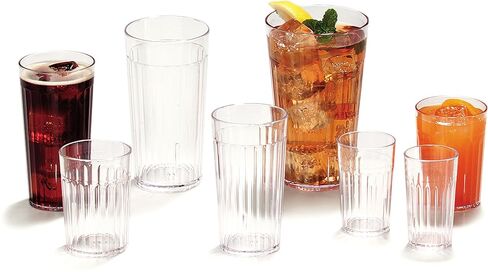منتجات Carlisle FoodService Products Bistro Tumbler بهلوان بلاستيكي للمطاعم والمطاعم والمطابخ والبلاستيك، 10.2 أونصة، شفاف in Saudi Arabia