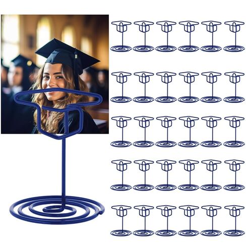 Rtteri 30 جهاز كمبيوتر شخصى Grad Cap Grad Cap Display 2 بوصة حوامل صور ذهبية للقطع المركزية التخرج جدول أرقام حاملي البطاقات لفئة 2026 Grad Party Supplies in Saudi Arabia