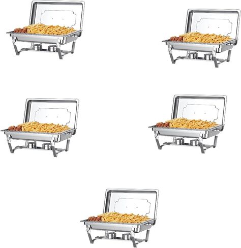 Chafing Dishes for Buffet Set: Chafers for Catering - Chafing Dish Buffet Set with Lids | Chafers and Buffet Warmers Sets | Serving Food Warmer | Chafers Servers Sets in Saudi Arabia