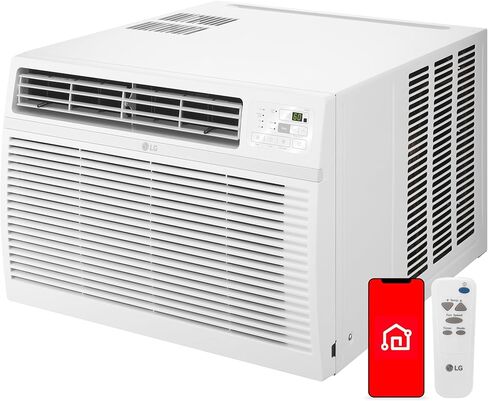 LG 12000 BTU Window Air Conditioners [2023 New] Remote Control WiFi App Ultra-Quite Washable Filter Cools 550Sq.Ft for Medium & Large Room AC Unit air conditioner Easy Install White LW1217ERSM1 in Kuwait