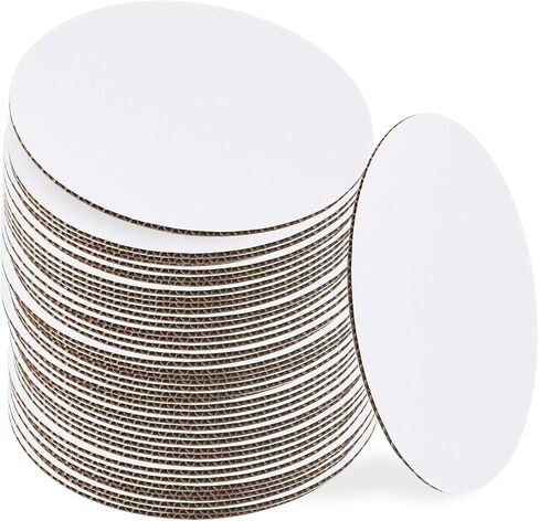 10 Inch White Cake Boards [48 Pack] Round Circle Cardboard Base Corrugated, Perfect for Cake Decorating in Saudi Arabia