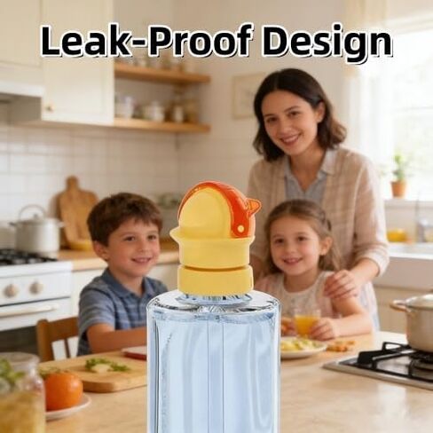 Water Bottle Spout Conversion Cap with Straw, 2026 Upgraded Water Bottle Spout Adapter, Reusable Silicone Sippy Cup Lid for Juice & Water Bottles, Spill-Proof Flip Top Cover (4PCS-Mix) in Saudi Arabia