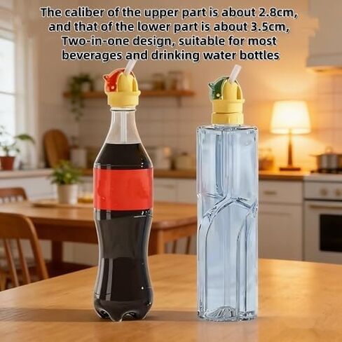Water Bottle Spout Conversion Cap with Straw, 2026 Upgraded Water Bottle Spout Adapter, Reusable Silicone Sippy Cup Lid for Juice & Water Bottles, Spill-Proof Flip Top Cover (4PCS-Mix) in Saudi Arabia