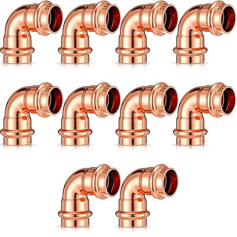Therwen 5 قطع 1 بوصة تركيبات ضغط الأنابيب النحاسية، 90 درجة الكوع اقتران صفر الرصاص، الكوع الصحافة محول تركيبات اقتران للسباكة in Saudi Arabia