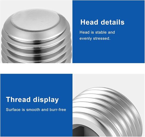 8 Pcs 1/4" NPT Hexagonal Countersunk Male Thread Pipe Plug Stainless Steel Pipe Fitting Kit Hex Countersunk Plug Assortment Set NPT Male Thread for Sealing Pipes Port in Saudi Arabia
