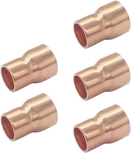 Joywayus 5PCS Copper Sweat Reducer Coupling 1/4" x 1/8" Pipe Fitting Pressure Plumbing Solder Connection in Saudi Arabia